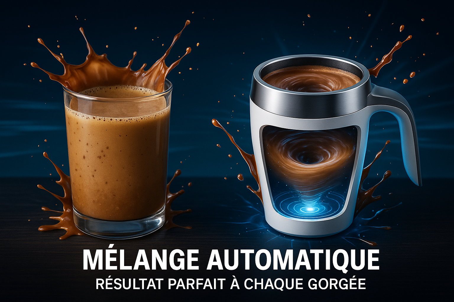 MagniCup™ – Tasse Magnétique Auto-Mélangeuse USB