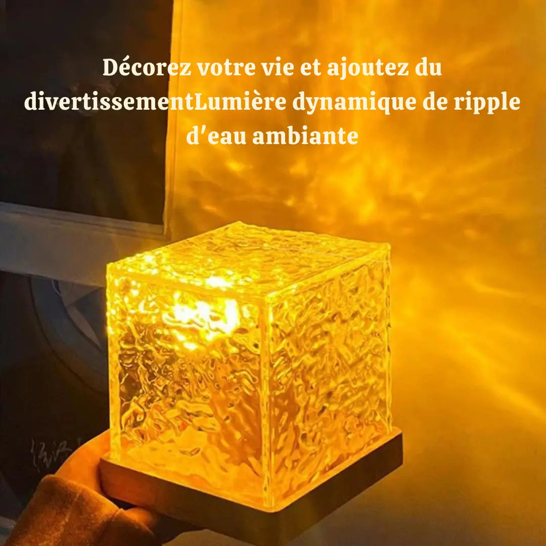 Lampe Cube Ambiance Ondulation d’Eau + Livraison Gratuite