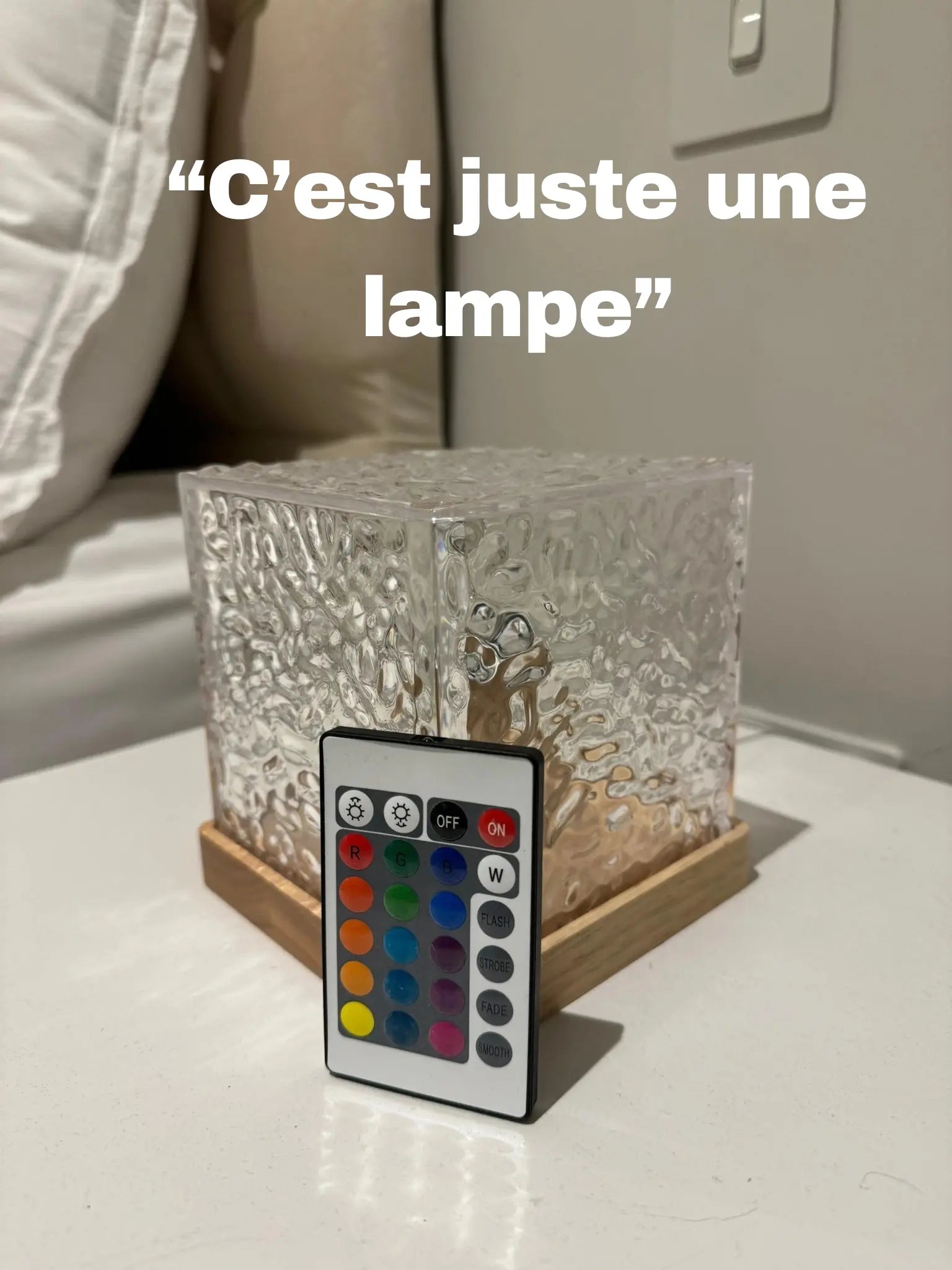 Lampe Cube Ambiance Ondulation d’Eau + Livraison Gratuite