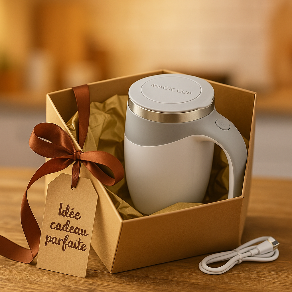 MagniCup™ – Tasse Magnétique Auto-Mélangeuse USB