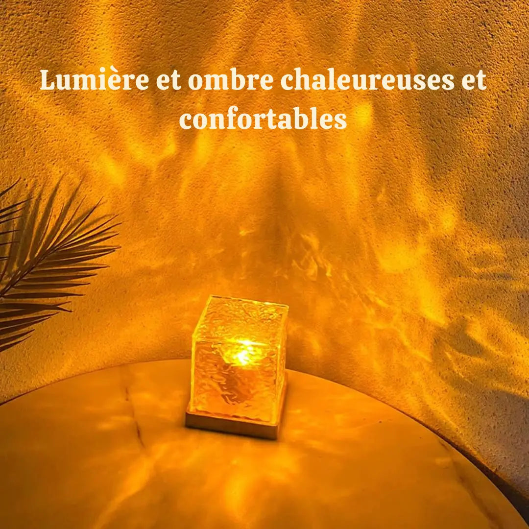 Lampe Cube Ambiance Ondulation d’Eau + Livraison Gratuite
