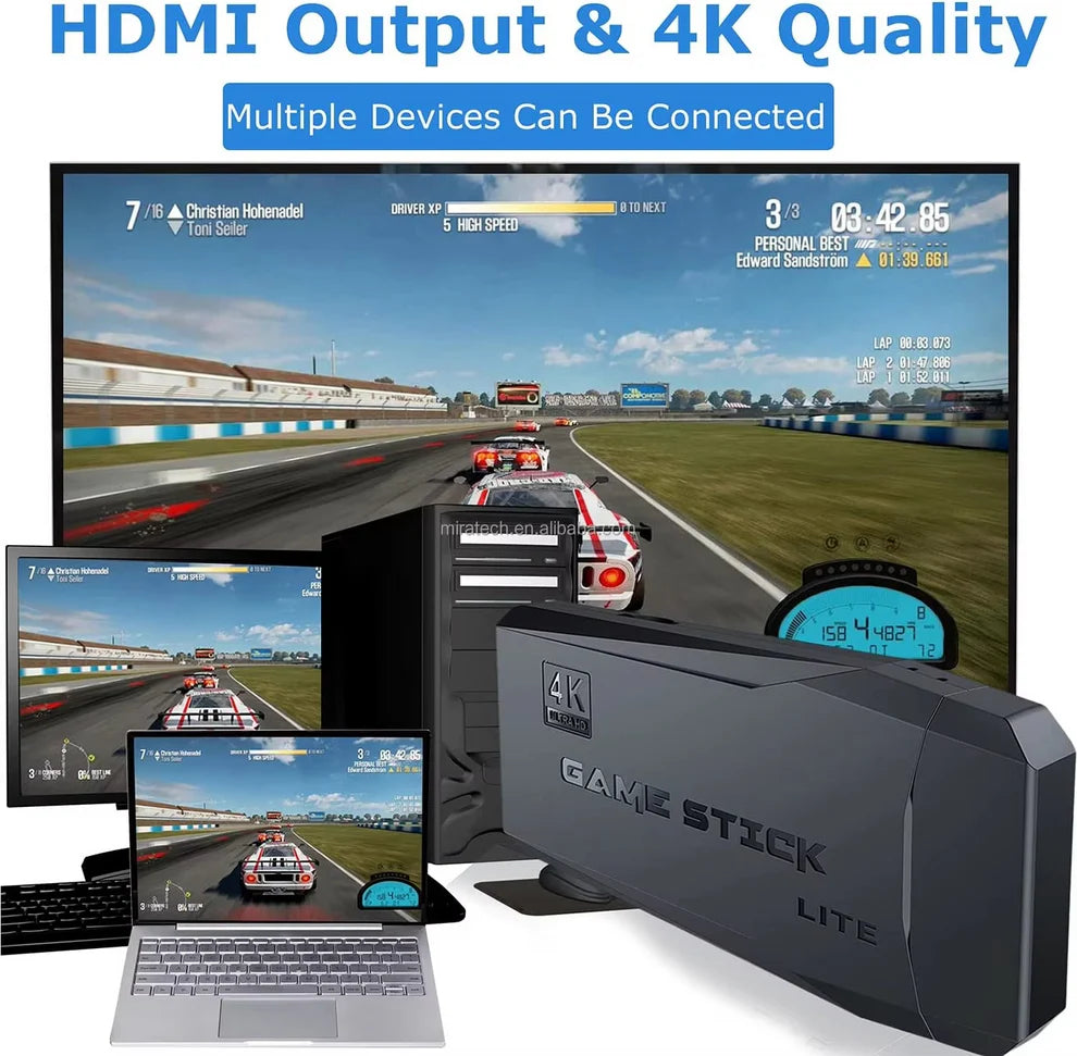 MegaPlay 2 ™ Game stick –30.000+ Jeux (2 Manettes Sans Fil gratuites incluses) + livraison gratuite